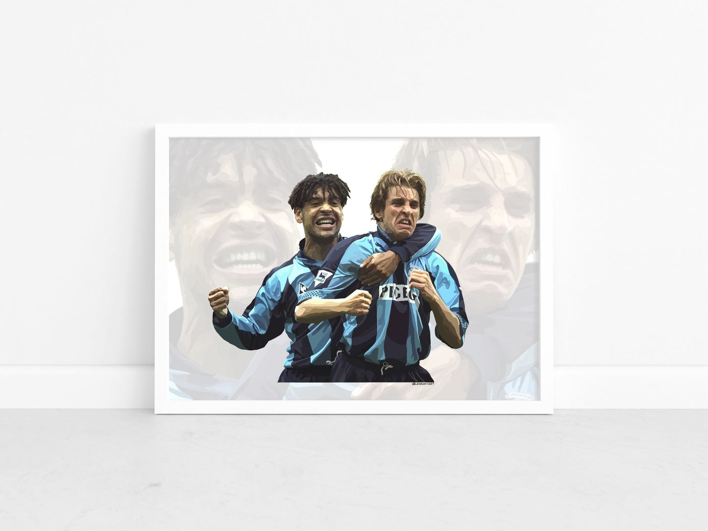 Darren Huckerby & Richard Shaw - Legends print