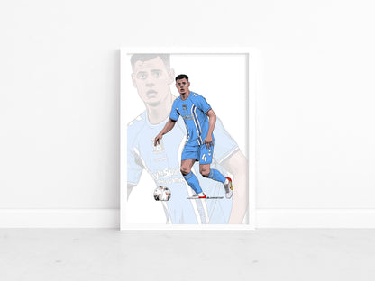 Michael Rose - Sky Blues stars 22-23 print