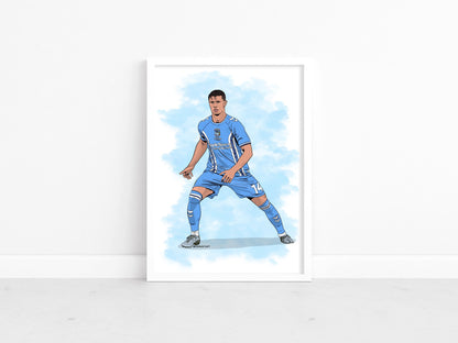 Ben Sheaf - Sky Blues stars 22-23 print