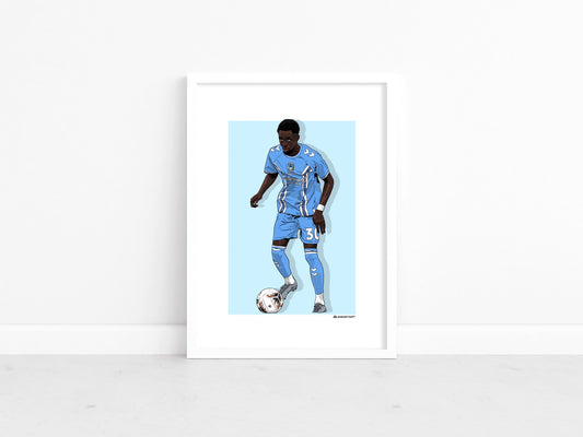 Fabio Tavares - Sky Blues stars 22-23 print