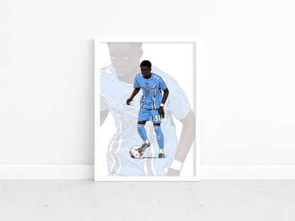 Fabio Tavares - Sky Blues stars 22-23 print