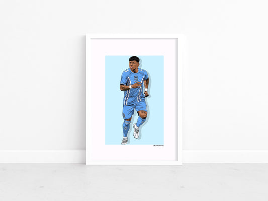 Gustavo Hamer - Sky Blues stars 22-23 print