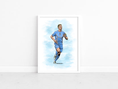 Viktor Gyökeres - Sky Blues stars 22-23 - A3 A4 print